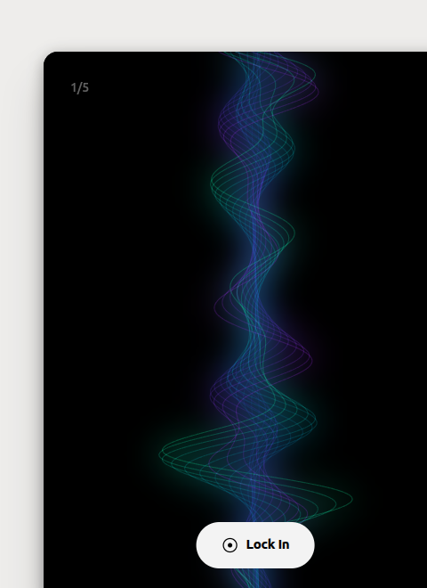 Dialed GG Sound listen phase — waveform animation plays the target tone while you memorize the frequency